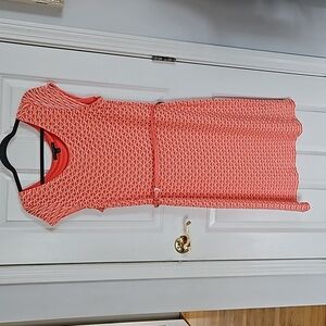 Womens Coral Color Knit Dress Size 16